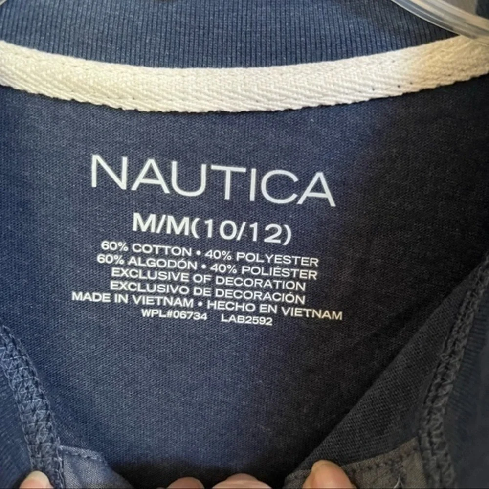 Nautica Henley NWT Youth 10-12 Navy